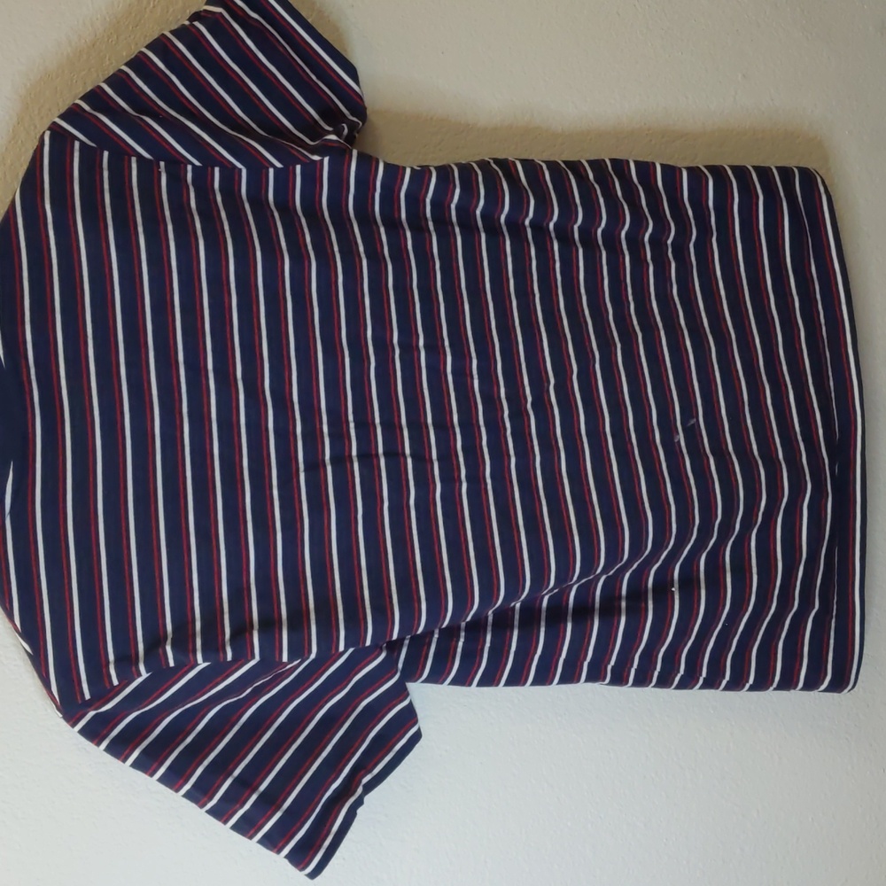 Us Polo Association Navy Striped Men's Shirt Nautical Coastal Cotton M - Picture 4 of 4